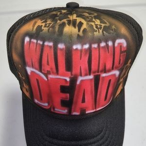 Scary Horror Show TWD Custom Airbrushed Snapback Trucker Hat Cap TV Show Fans